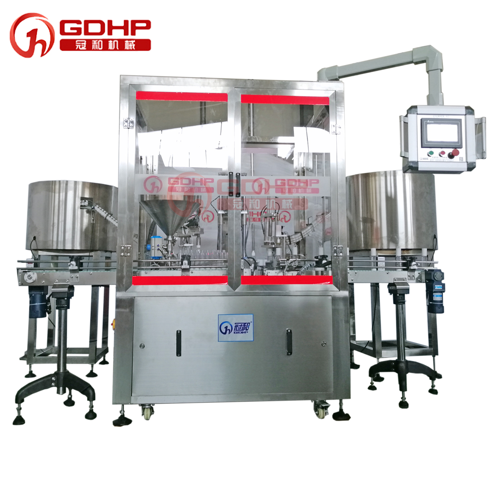 全自動(dòng)凝膠灌裝旋蓋一體機